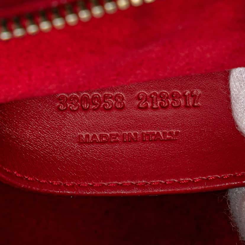 Saint Laurent Baby Leather Classic Duffle Satchel Red Leather Good condition - Box View