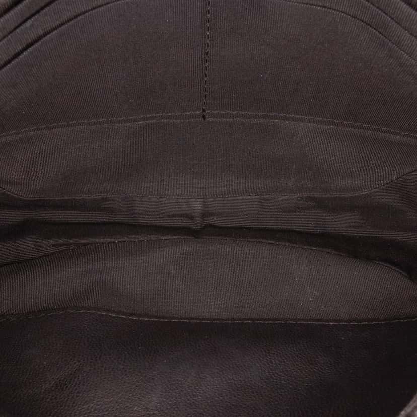 Chanel CC Lambskin Half Moon Wallet on Chain Black Leather Good condition - Model View