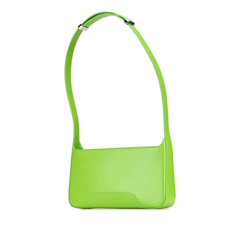 Burberry TB Leather Shoulder Bag Green Leather Good condition - Back View
