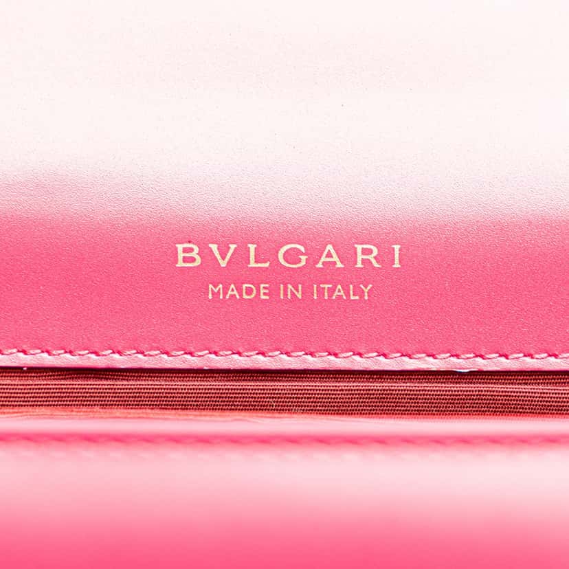 Bvlgari Small Calfskin Serpenti Forever Top Handle Bag Pink Leather Good condition - Box View