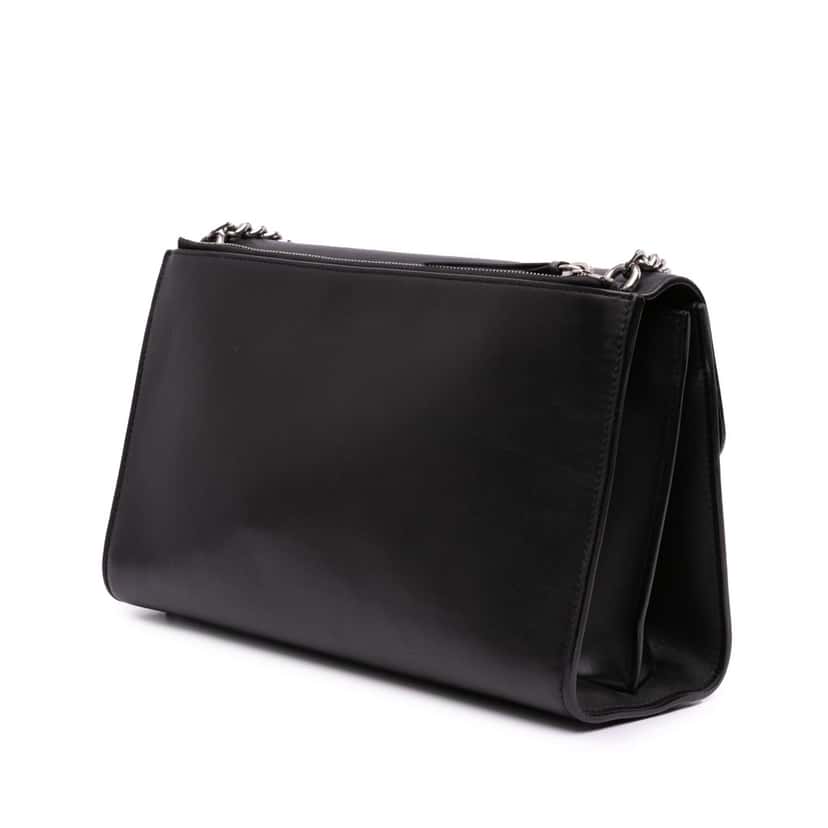 Gucci Medium Leather Dollar Interlocking G Crossbody Black Leather Good condition - Back View