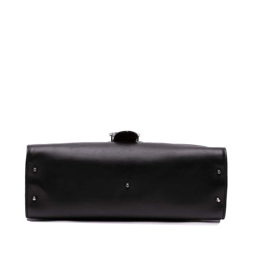 Gucci Medium Leather Dollar Interlocking G Crossbody Black Leather Good condition - Inside View