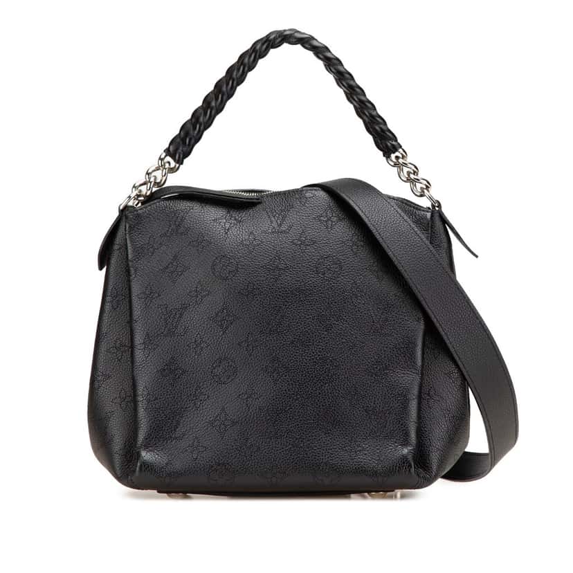 Louis Vuitton Monogram Mahina Babylone Chain BB Black Leather Good condition - Front View