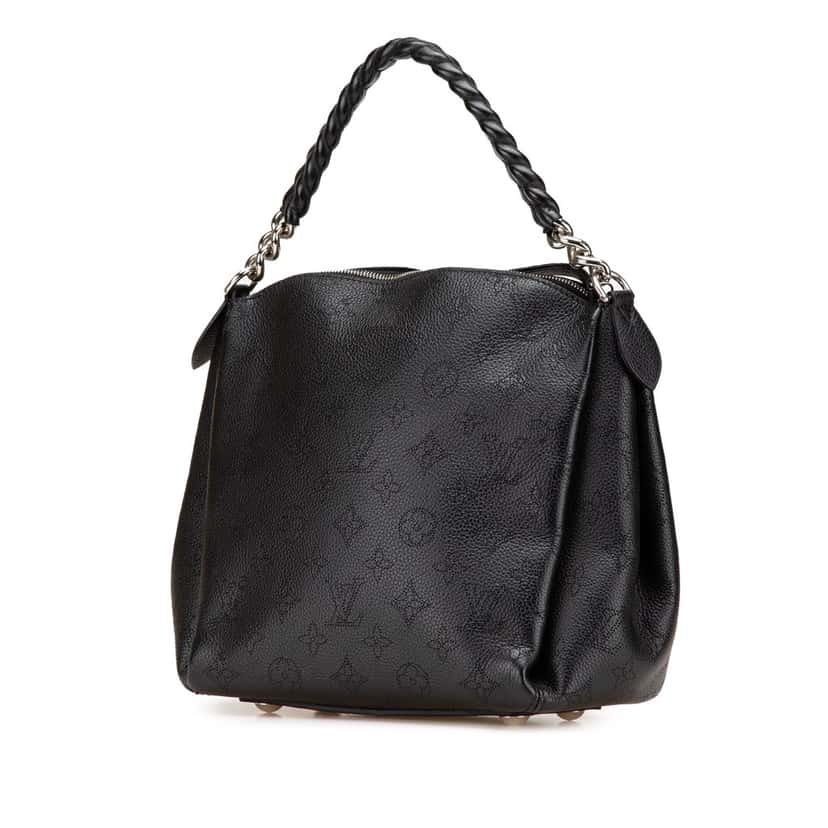 Louis Vuitton Monogram Mahina Babylone Chain BB Black Leather Good condition - Back View