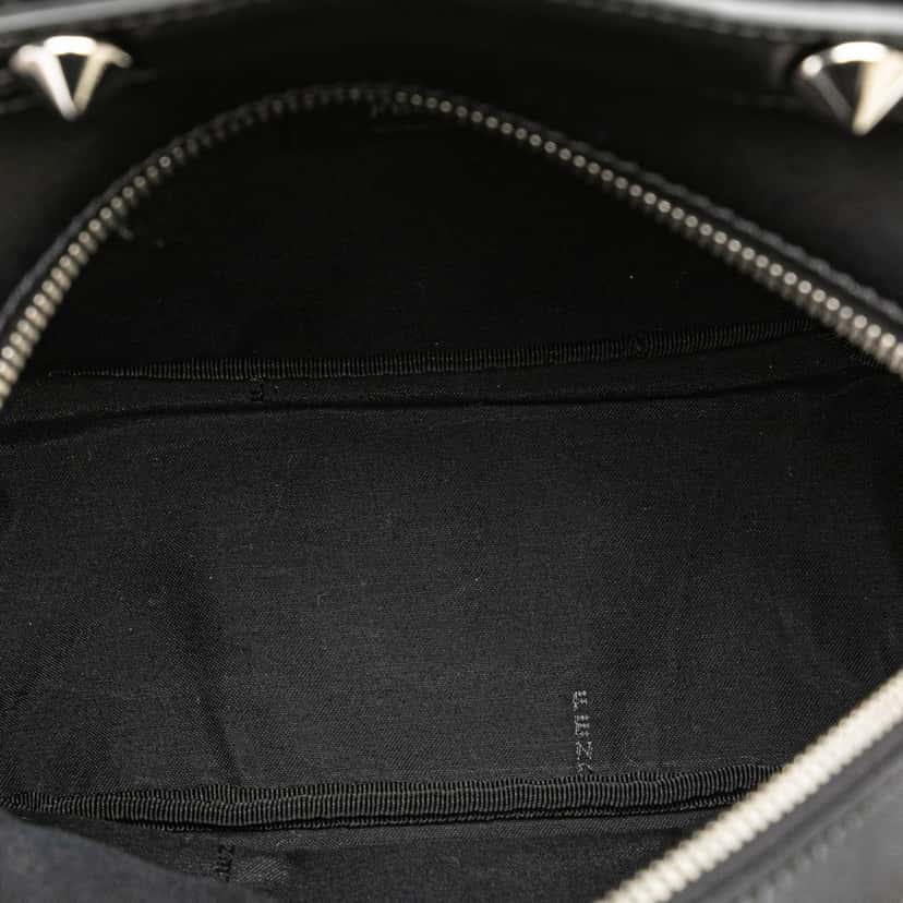 Fendi Mini By The Way Leather Ribbon Pearl Backpack Black Leather Very good condition - Model View