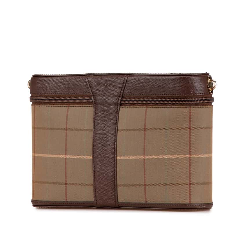 Burberry Vintage Check Canvas Crossbody Brown Canvas Good condition - Back View