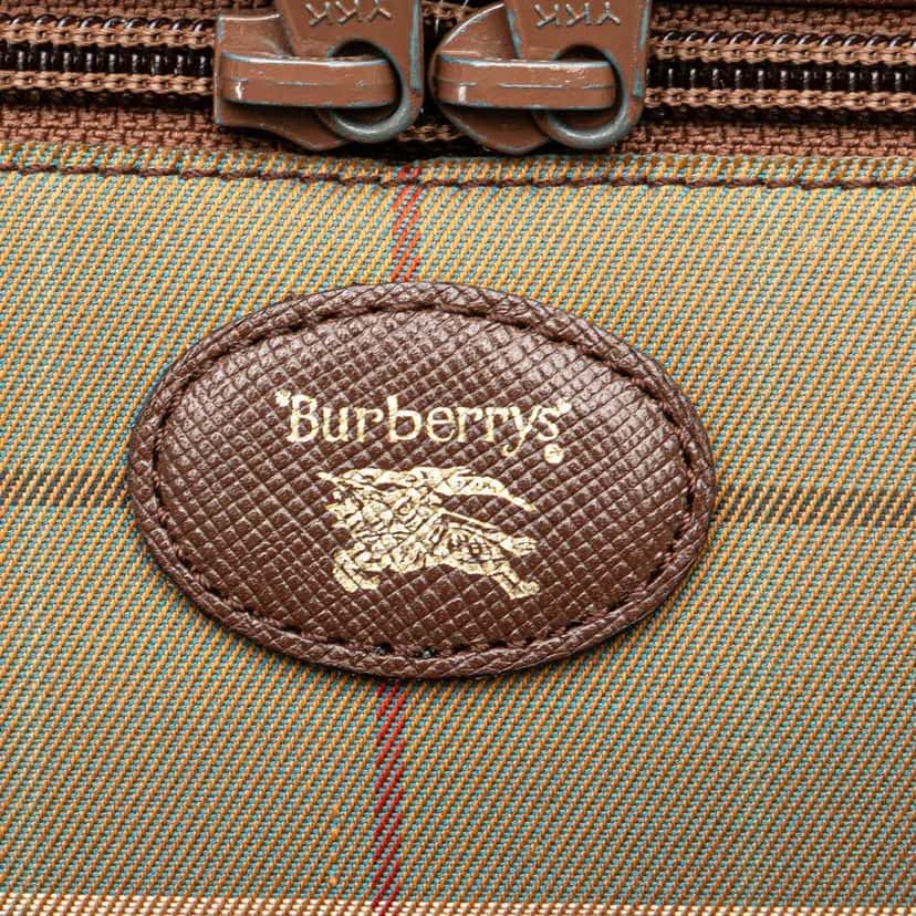 Burberry Vintage Check Canvas Crossbody Brown Canvas Good condition - Box View