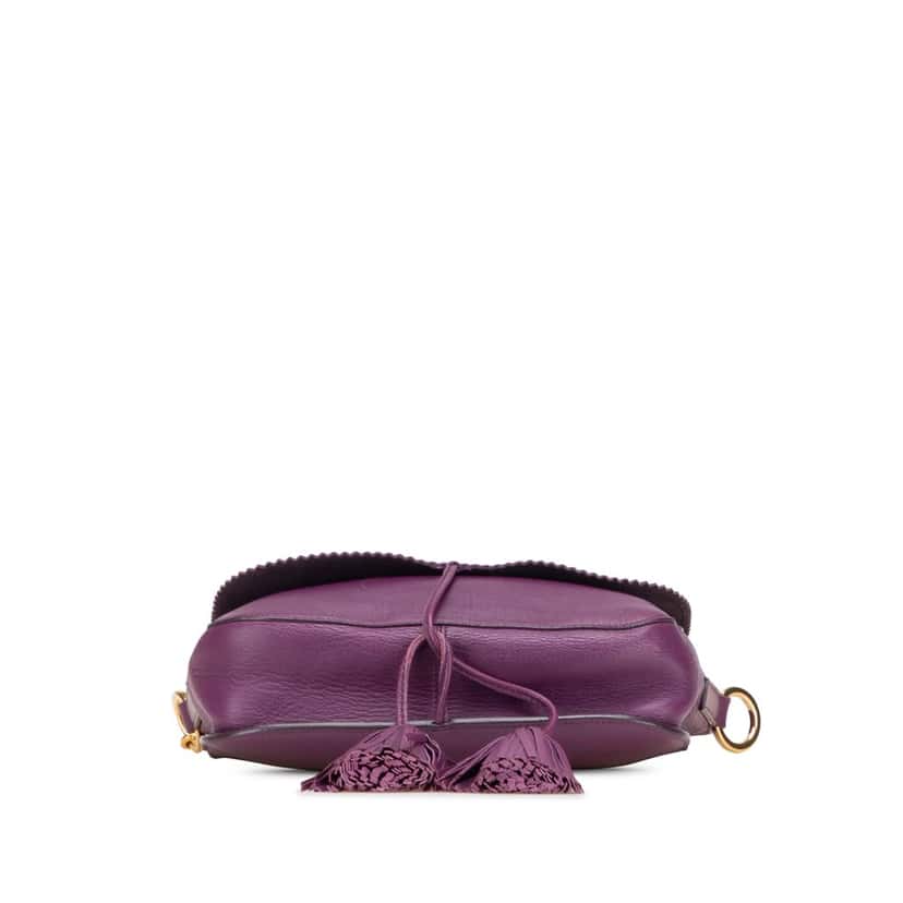 Loewe Nappa Anagram Tassel Crossbody Purple Leather Very good condition - Inside View