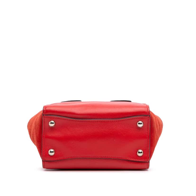 Prada Small Glace Calf Twin Pocket Satchel Red Leather Good condition - Inside View