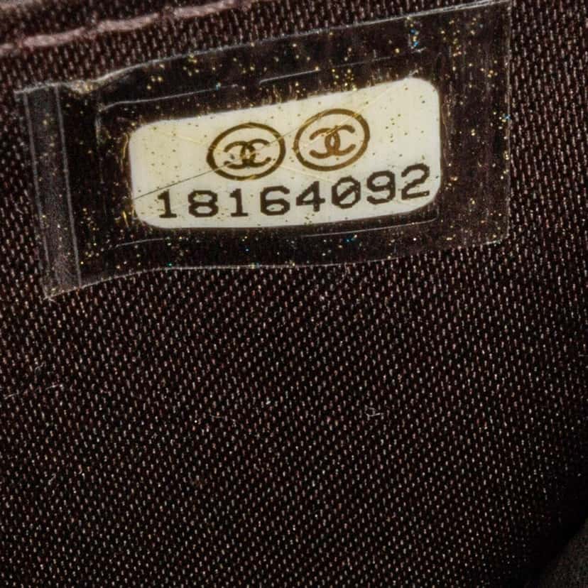 Chanel Metiers d’Art Quilted Iridescent Lambskin Tartan Button Wallet On Chain Brown Leather Good condition - Box View