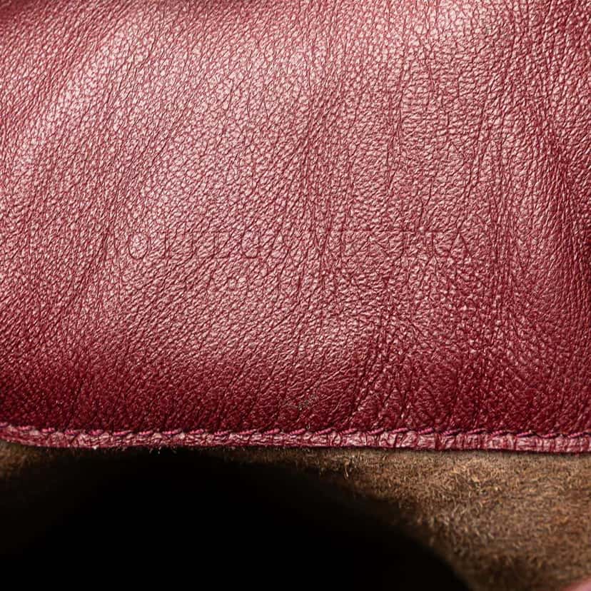 Bottega Veneta Nappa Intrecciato Drawstring Crossbody Red Leather Good condition - Box View