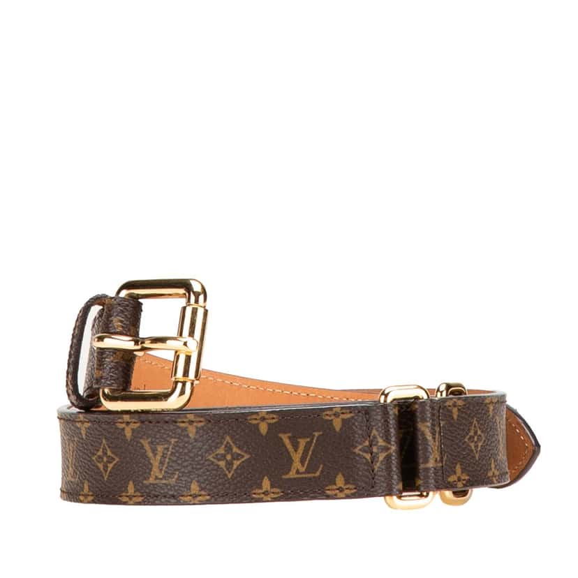 Louis Vuitton Monogram Belt Brown Canvas Good condition - Back View