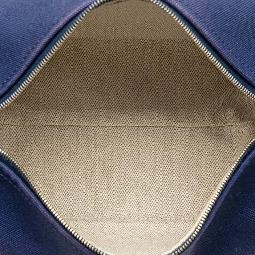 Hermès Small Canvas Bride A Brac Case Blue Canvas Good condition - Model View