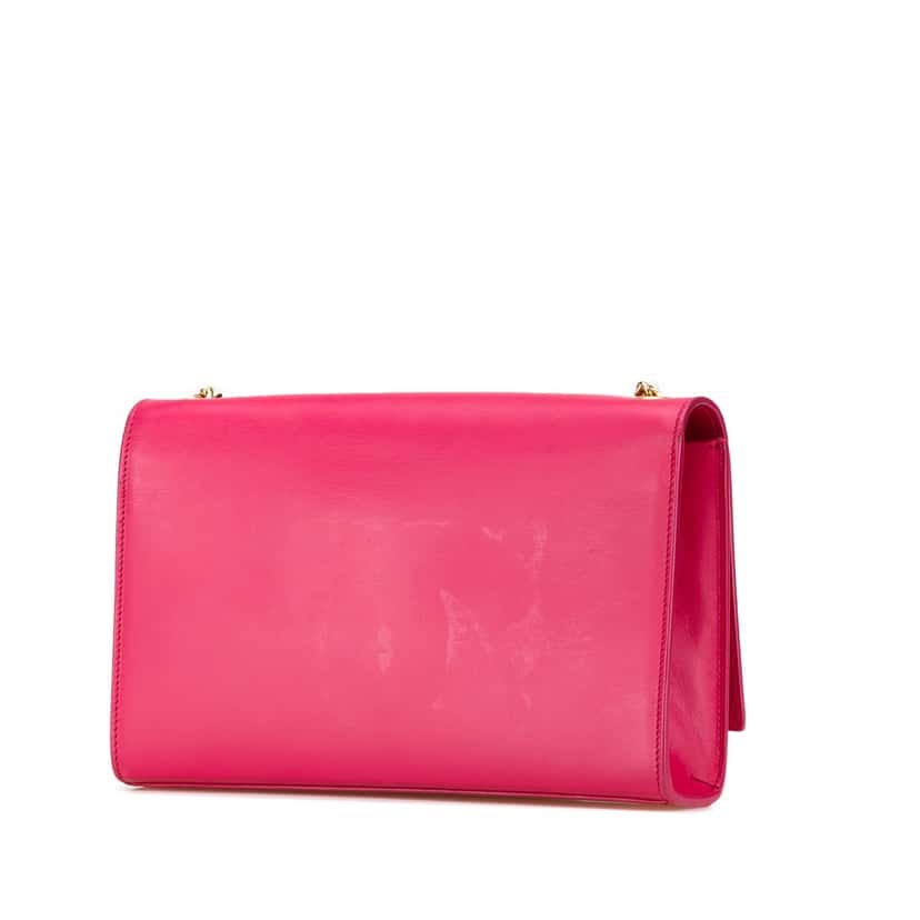 Saint Laurent Medium Smooth Calfskin Classic Monogram Kate Tassel Crossbody Pink Leather Good condition - Back View