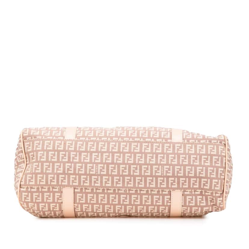 Fendi Zucchino Canvas Shoulder Bag Pink Canvas Good condition - Inside View
