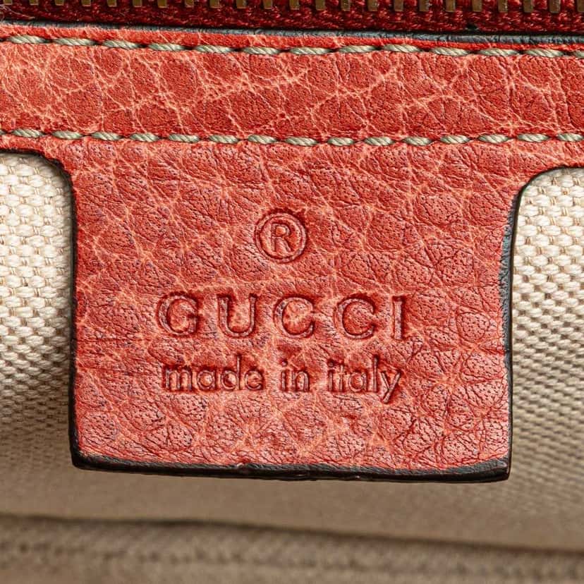 Gucci Small Leather New Bamboo Satchel Red Leather Very good condition - Box View