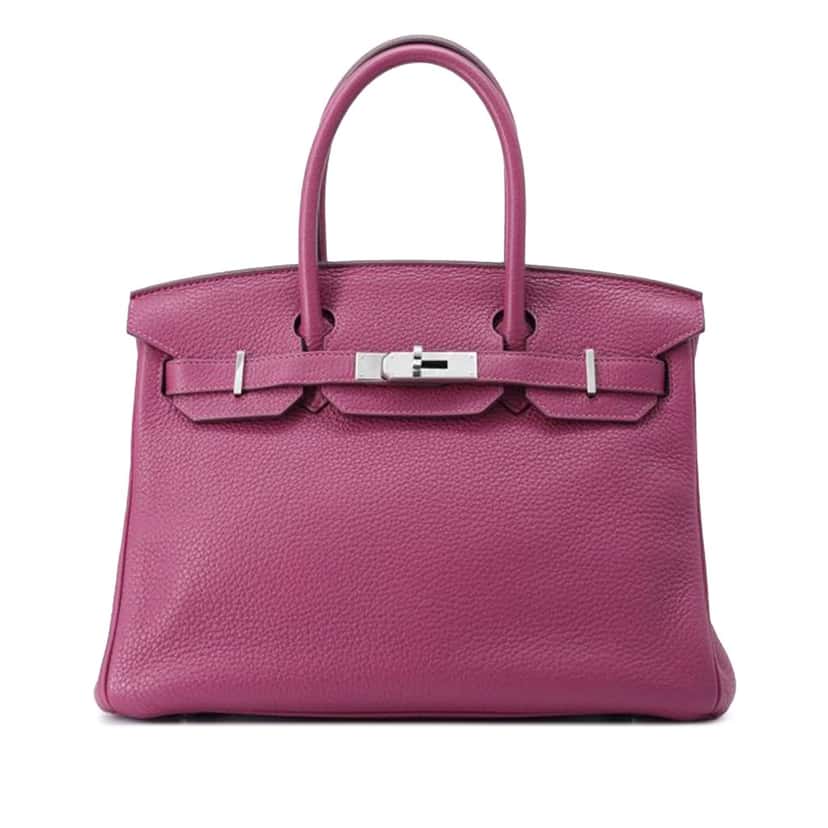 Hermès Togo Birkin Retourne 30 Pink Leather Good condition - Front View