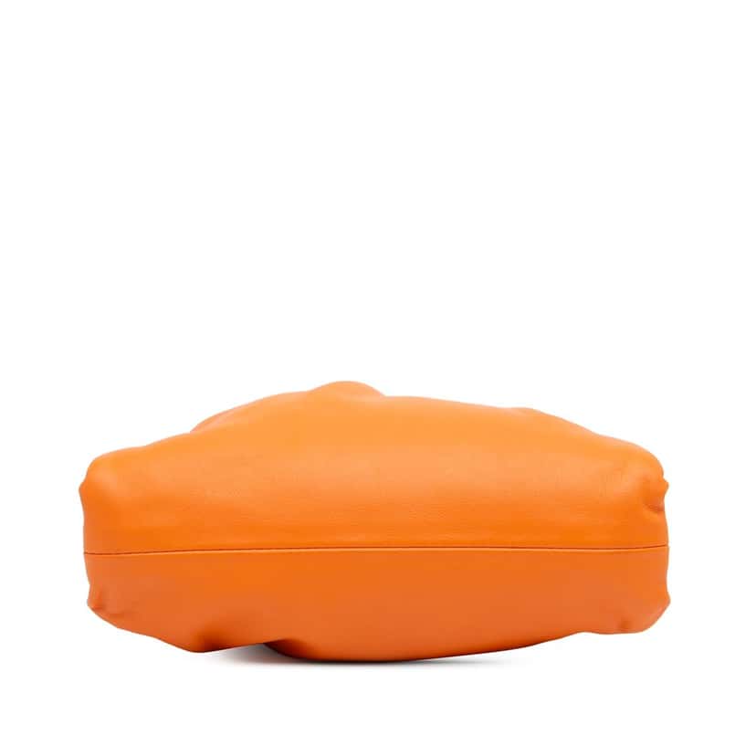 Bottega Veneta Lambskin The Mini Pouch Crossbody Orange Leather Good condition - Inside View