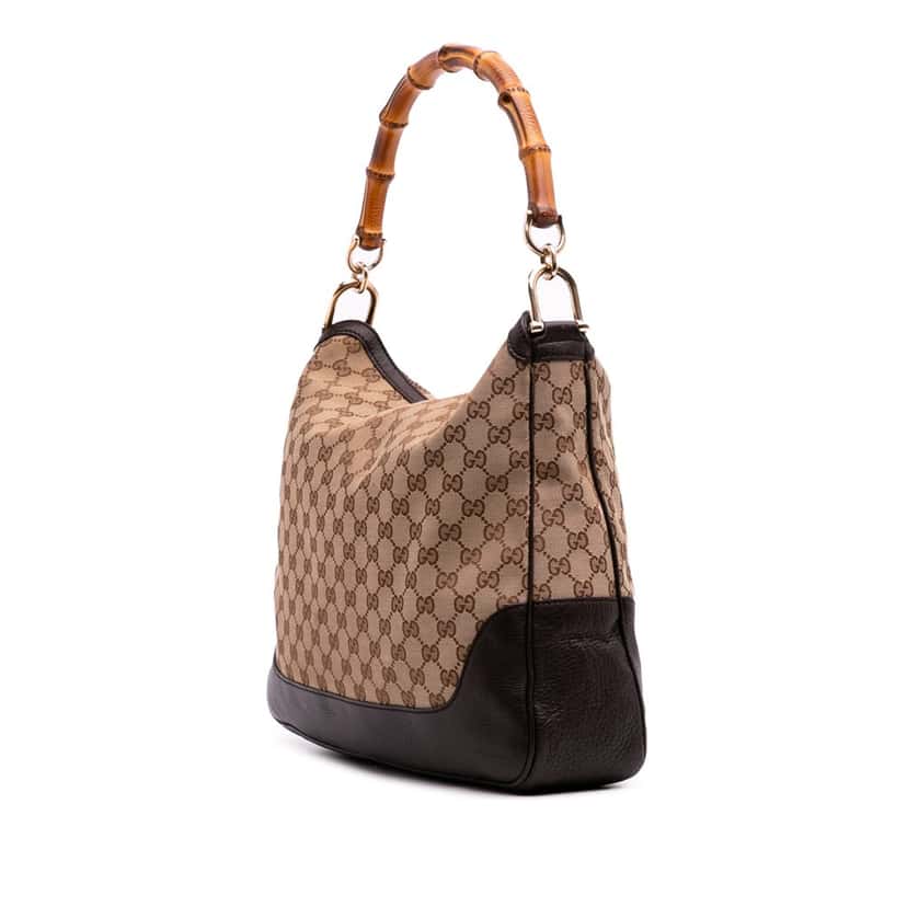 Gucci GG Canvas Bamboo Diana Satchel Brown Canvas Good condition - Back View