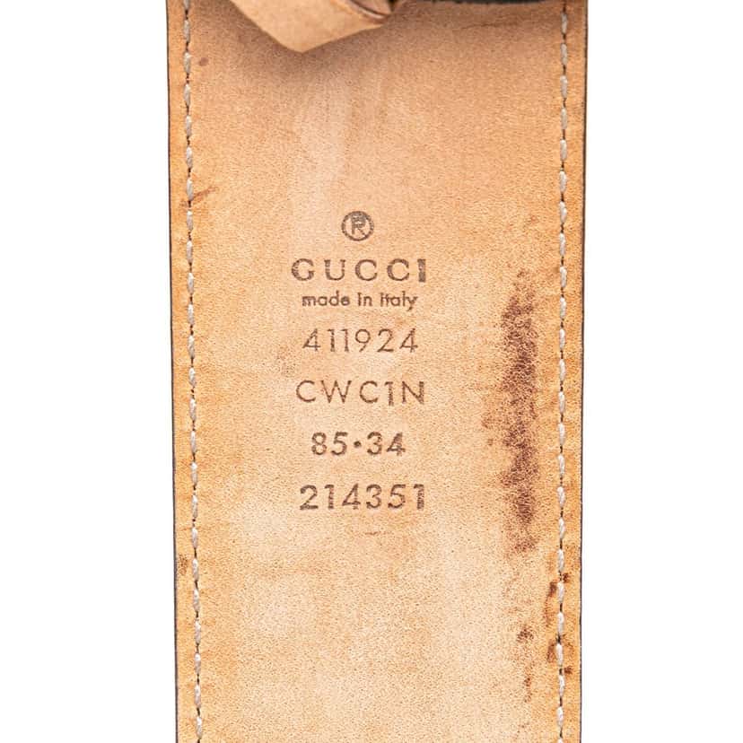 Gucci Guccissima Interlocking G Belt Brown Leather Good condition - Box View