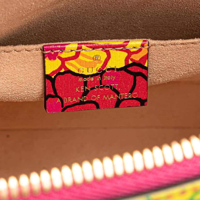 Gucci Ken Scott Mini Textured Calfskin Pomponica Horsebit 1955 Top Handle Bag Pink Leather Good condition - Box View
