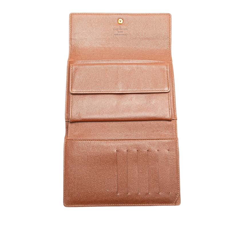 Louis Vuitton Monogram Porte Tresor Etui Papier Wallet Brown Canvas Good condition - Model View