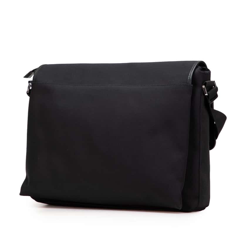 Gucci Nylon Messenger Bag Black Good condition - Back View