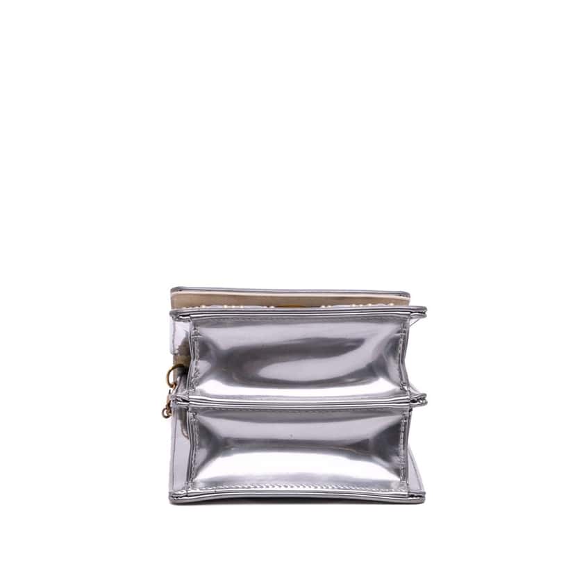 Dior Metallic Studded Calfskin Vertical Diorama Silver Leather Good condition - Inside View
