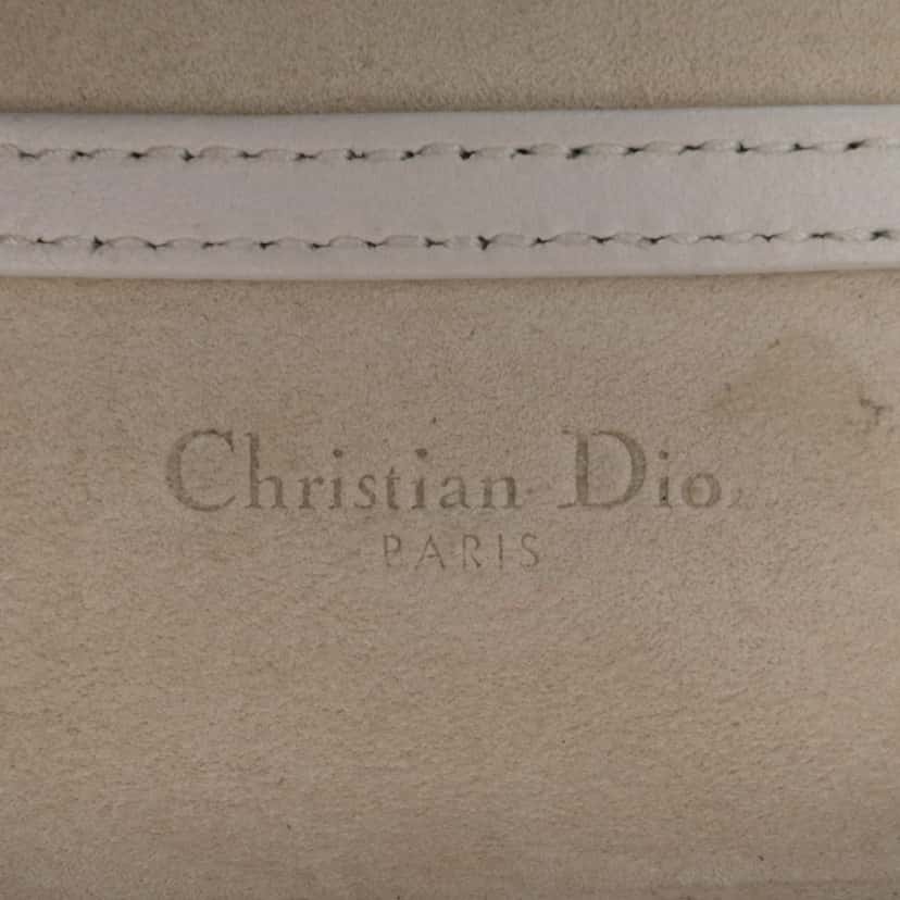 Dior Metallic Studded Calfskin Vertical Diorama Silver Leather Good condition - Box View