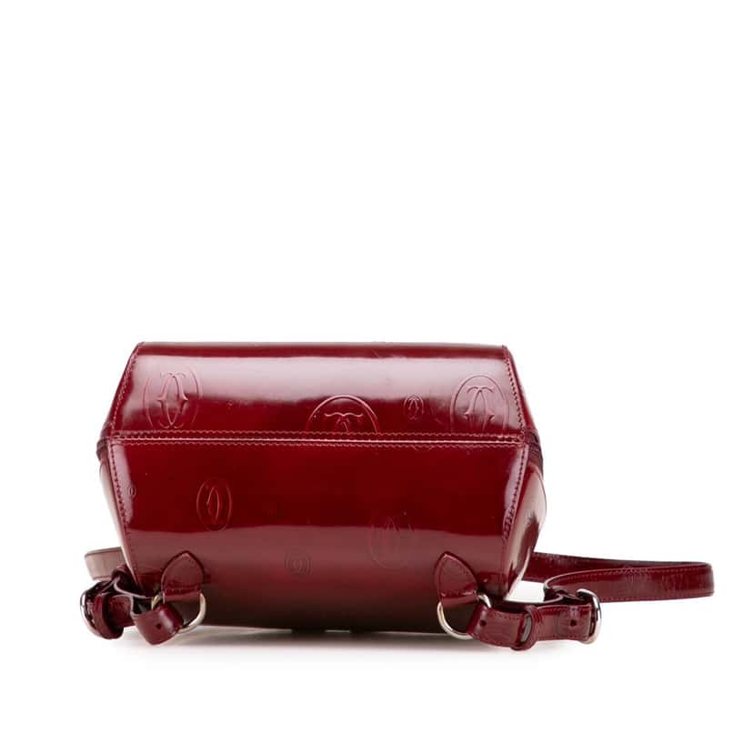 Cartier Patent Happy Birthday Backpack Red Leather Good condition - Inside View