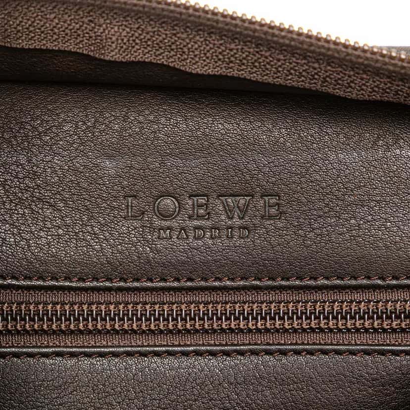 Loewe Suede Amazona 28 Brown Leather Good condition - Box View