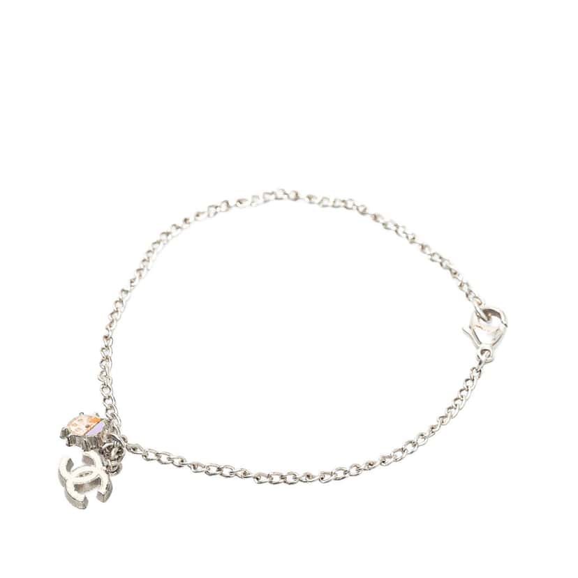 Chanel Silver Plated CC Ladybug Charm Bracelet Silver Silver Good condition - Inside View