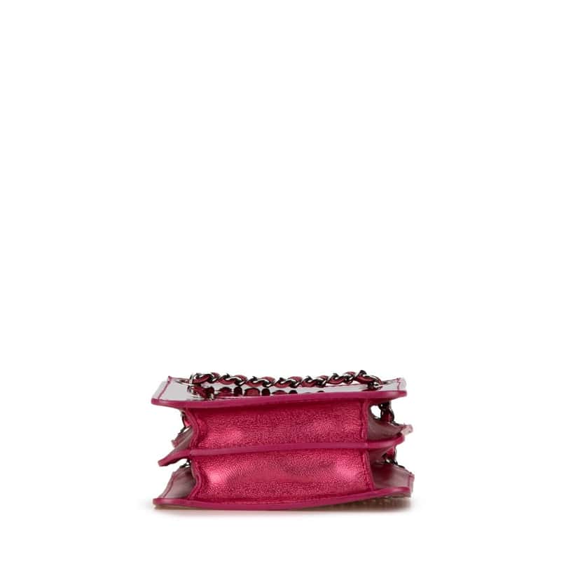 Chanel CC Patent Phone Holder Crossbody Pink Leather Good condition - Inside View