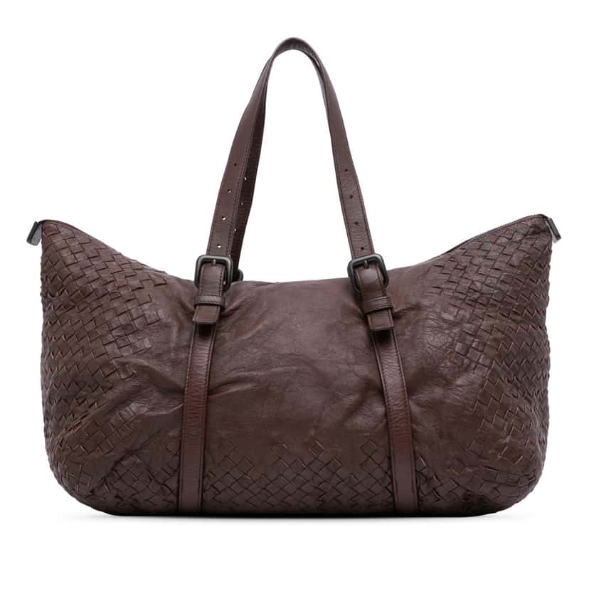 Bottega Veneta Nappa Intrecciato Tote Brown Leather Good condition - Front View