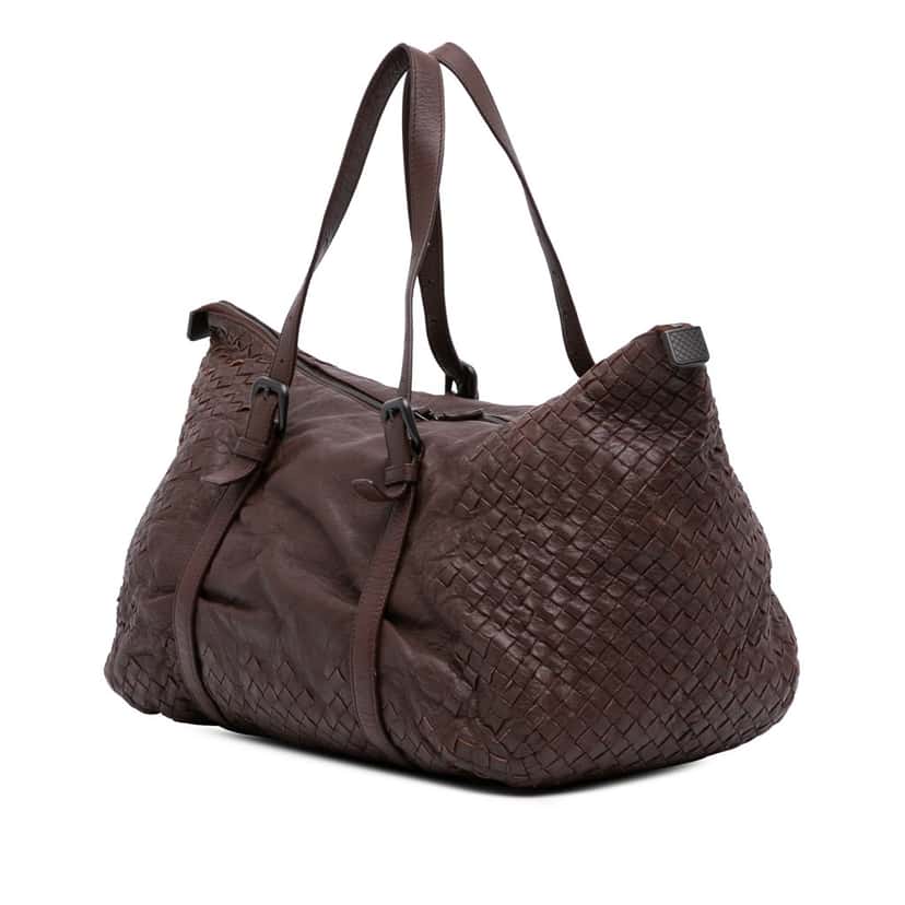 Bottega Veneta Nappa Intrecciato Tote Brown Leather Good condition - Back View