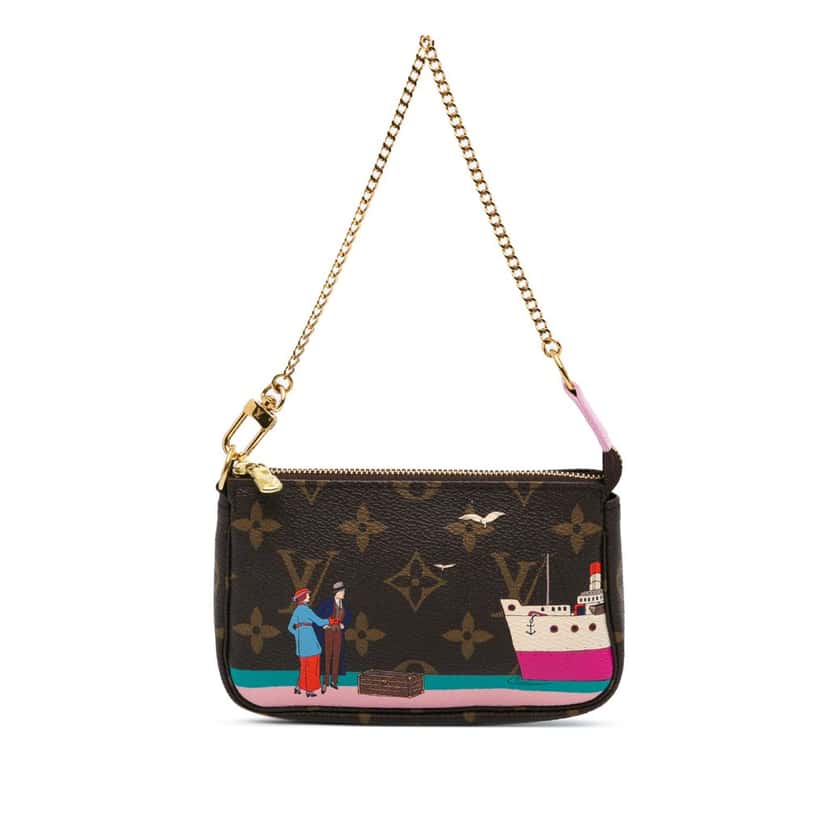 Louis Vuitton Monogram Transatlantic Mini Pochette Accessoires Brown Canvas Good condition - Front View