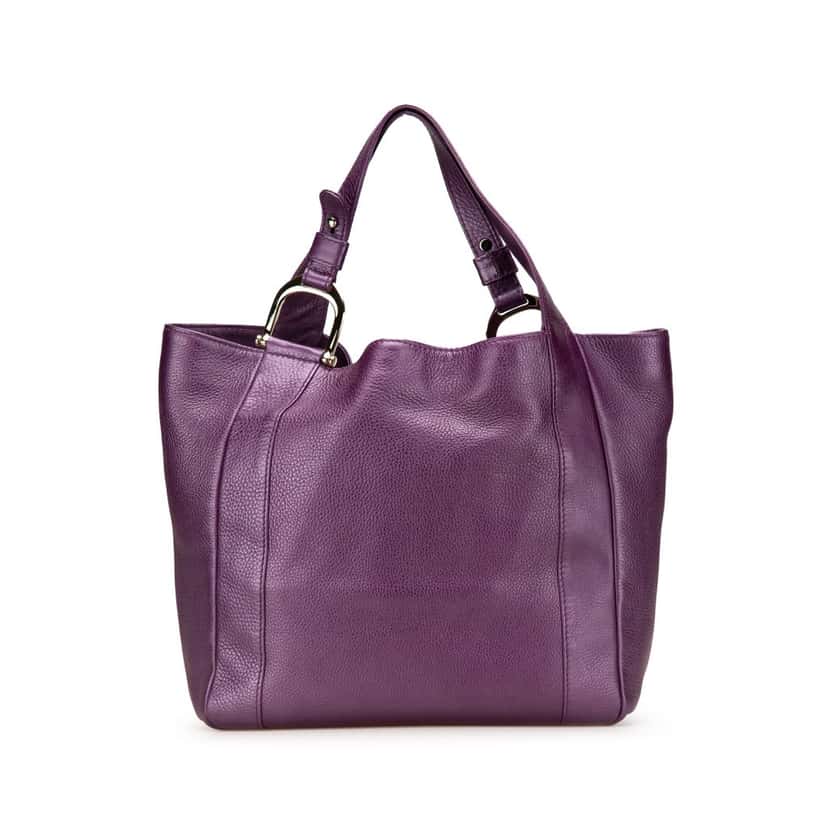 Gucci Leather Greenwich Tote Purple Leather Good condition - Front View