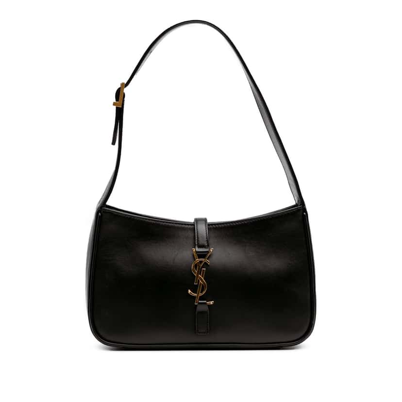 Saint Laurent Smooth Calfskin Le 5 a 7 Hobo Black Leather Good condition - Front View