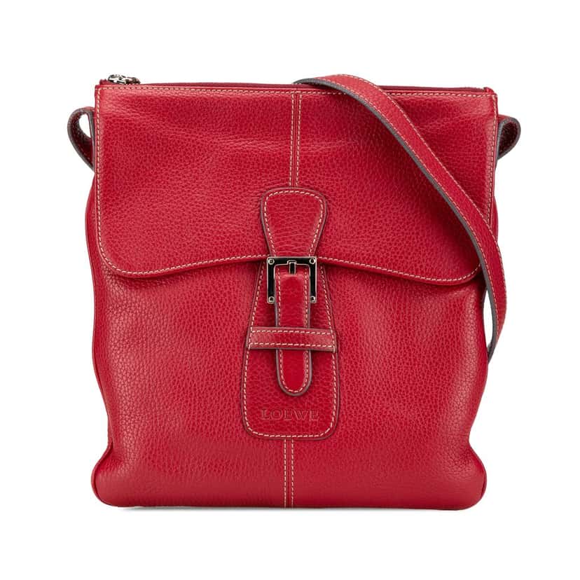 Loewe Leather Crossbody Red Leather Good condition - Front View