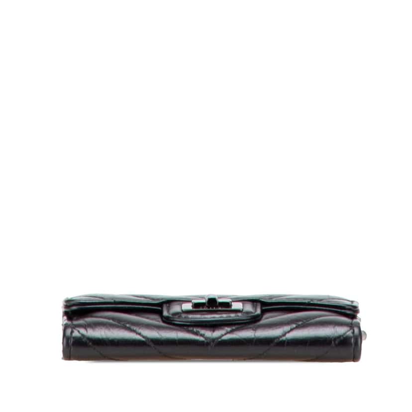 Chanel Reissue Chevron Quilted Aged Calfskin Card Holder Wallet Black Leather Good condition - Inside View