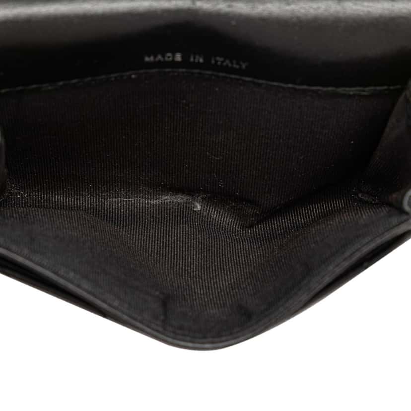 Chanel Reissue Chevron Quilted Aged Calfskin Card Holder Wallet Black Leather Good condition - Model View
