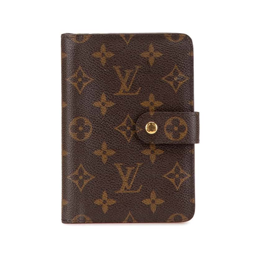 Louis Vuitton Monogram Porte-Papier Zipped Wallet Brown Canvas Good condition - Front View
