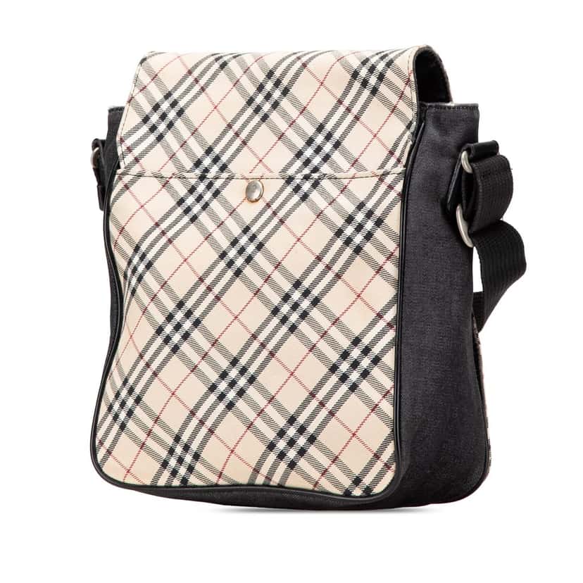 Burberry Nova Check Canvas and Denim Crossbody Brown Canvas Good condition - Back View