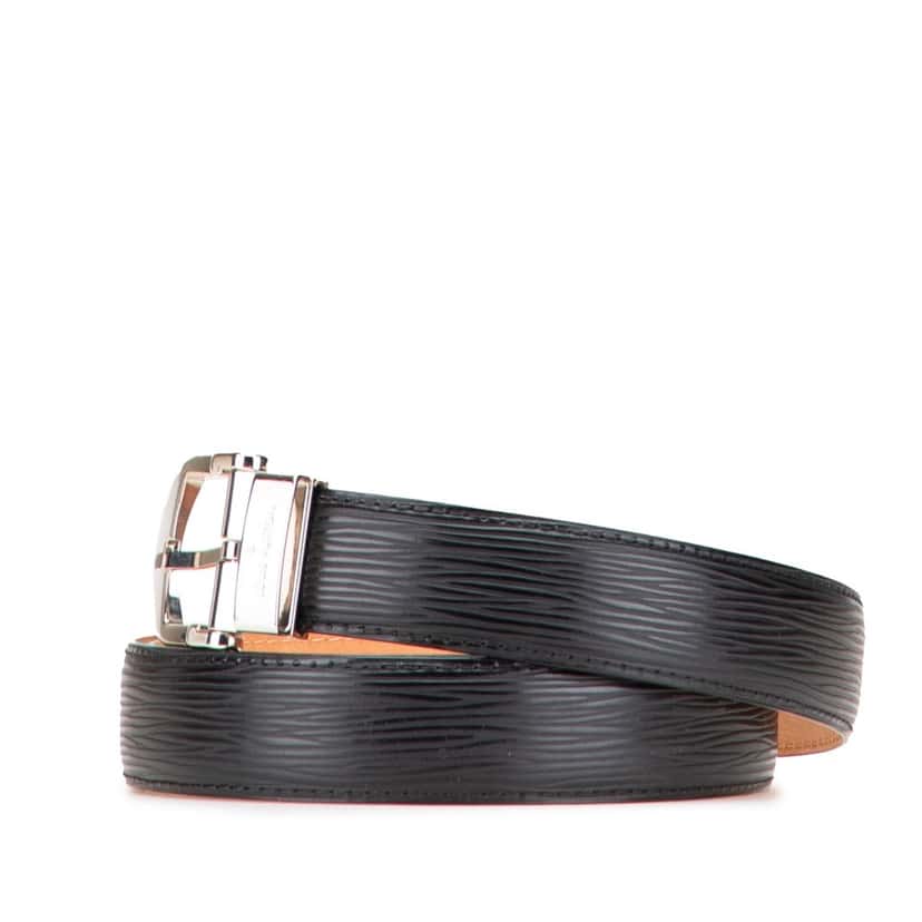 Louis Vuitton Epi Ceinture Belt Black Leather Good condition - Back View