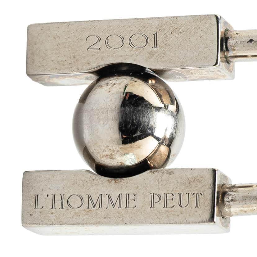 Hermès Palladium Plated LHomme Peut Embellir La Terre Cadena Lock Silver Brass Good condition - Inside View