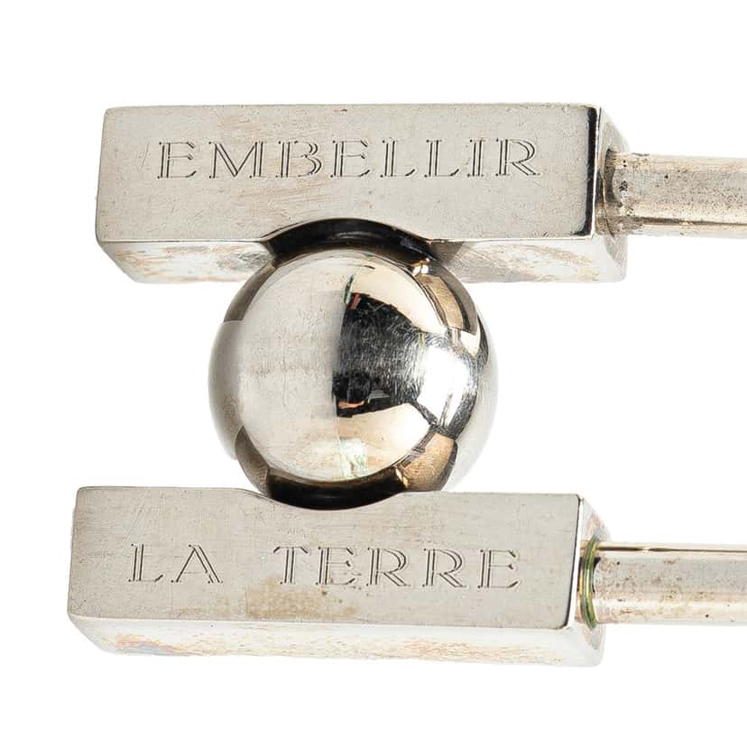 Hermès Palladium Plated LHomme Peut Embellir La Terre Cadena Lock Silver Brass Good condition - Model View