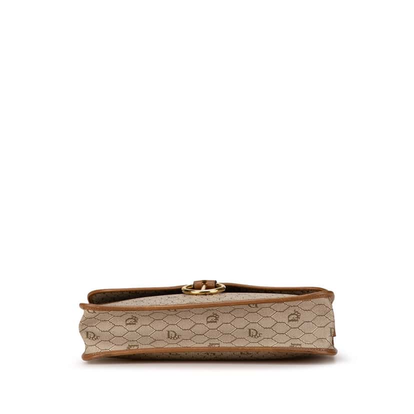 Dior Honeycomb Coated Canvas Crossbody Brown Canvas Fair condition - Inside View