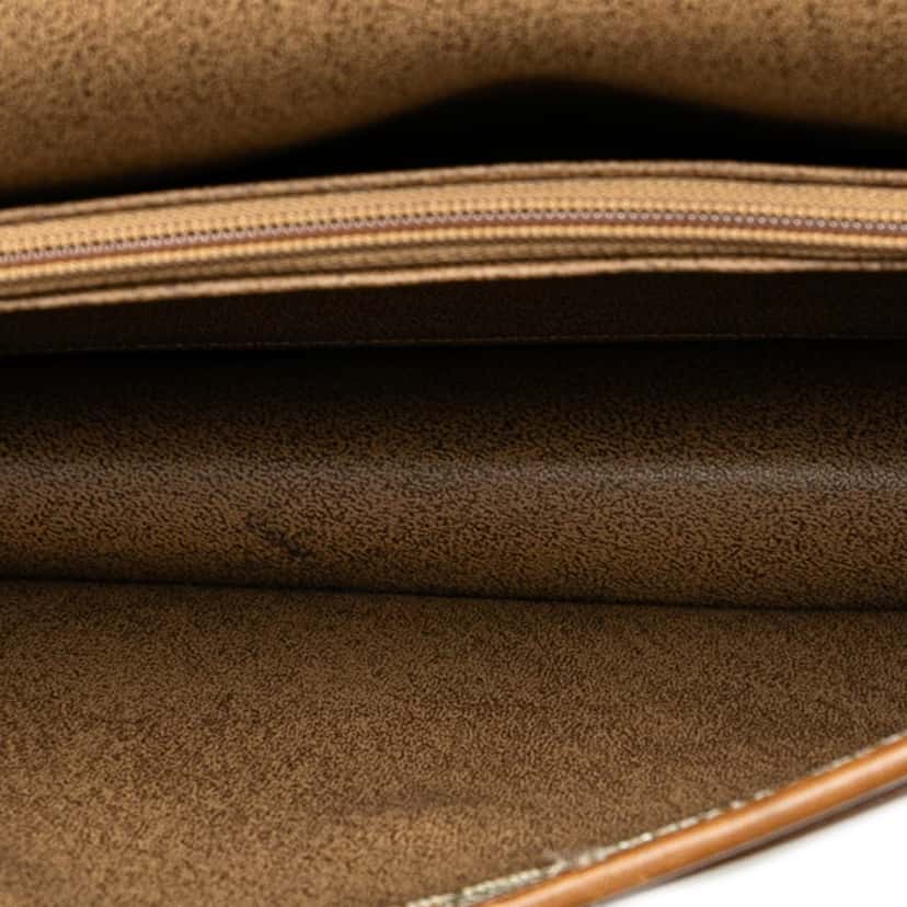 Dior Honeycomb Coated Canvas Crossbody Brown Canvas Fair condition - Model View