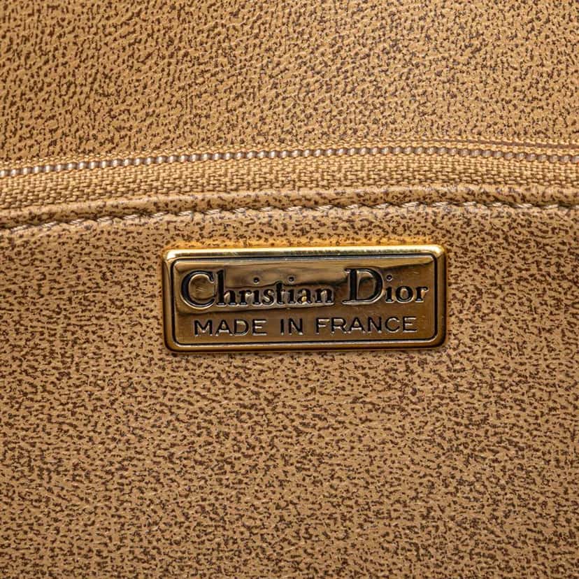 Dior Honeycomb Coated Canvas Crossbody Brown Canvas Fair condition - Box View