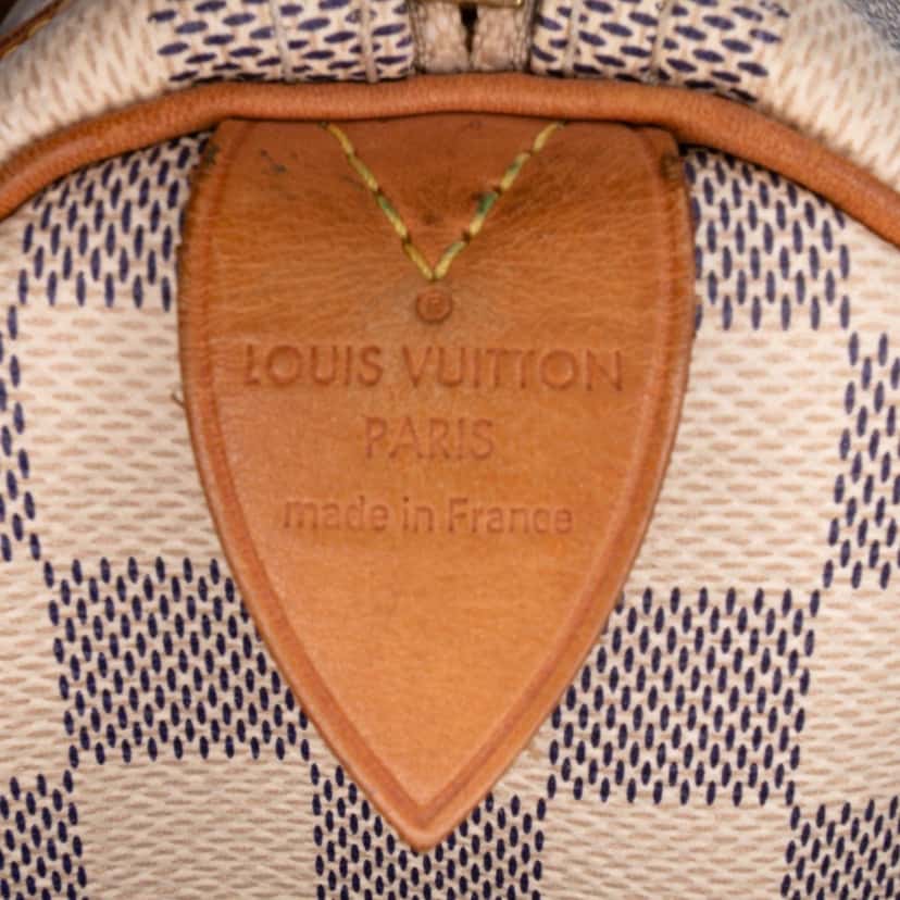 Louis Vuitton Damier Azur Speedy 30 White Canvas Good condition - Box View
